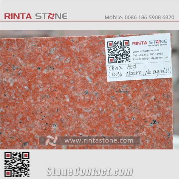 China Red First Lady Dark G354 Rosa Porrino Slabs