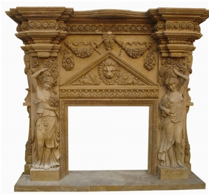 Marble Fireplace Mantel Sculpture Fireplace