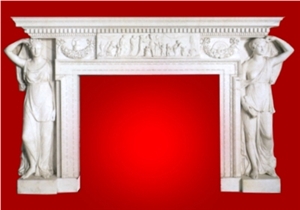Marble Fireplace Mantel Sculpture