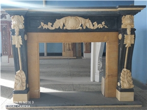 White Marble Fireplace Mantel Sculpture Fireplace