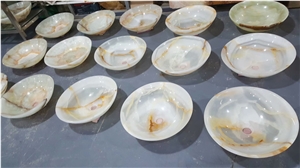 White Onyx Wash Basins,White Onyx Vessel Sinks