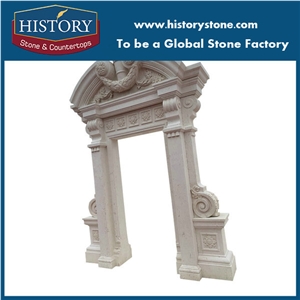 Raking Cornice Roman Column for Gate