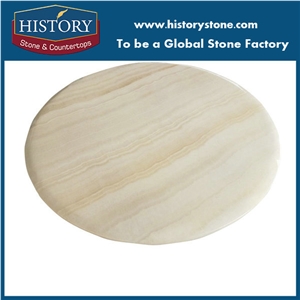 Round White Onyx Table Top
