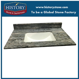 Wooden Blue Marble for Bathroom Countertop Wooden Blue Marble for Bathroom Countertop
