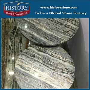 Wooden Blue Marble for Bathroom Countertop