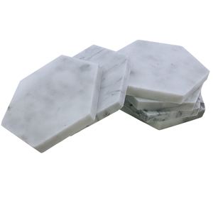 Bianco Carrara White Nero Marquina Marble Coasters