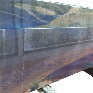 Brazil Azul Macaubas Blue Quartzite Slab