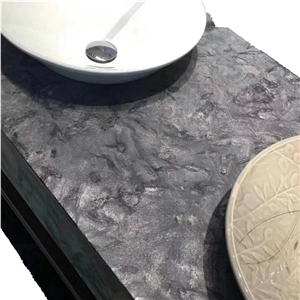 Brazil Black Granite Vanity Top Double Sinks