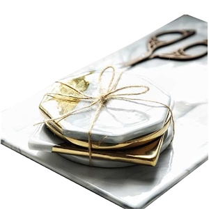 Hot Sale Personalize Hexagon Marble Coasters
