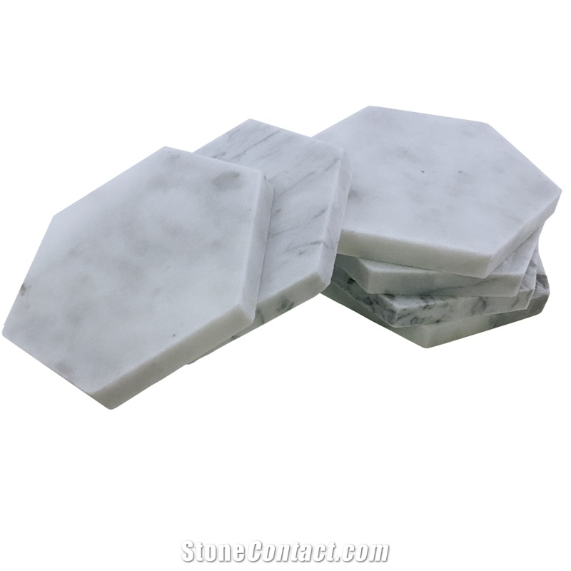 Hot Sale Personalize Hexagon Marble Coasters