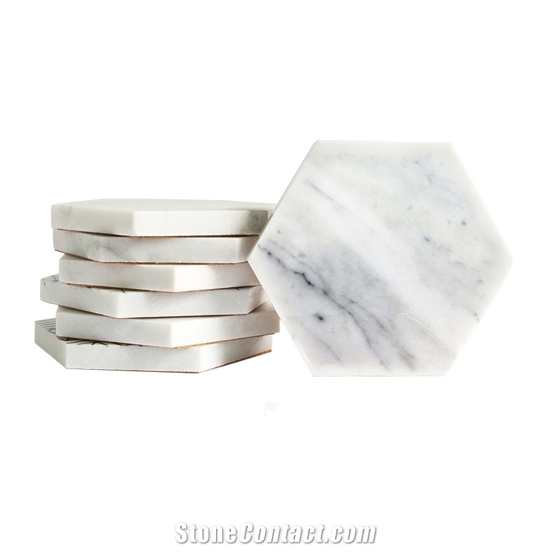 Hot Sale Personalize Hexagon Marble Coasters