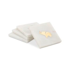 Hot Sale Square White Carrara Marble Coasters