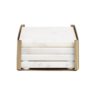 Hot Sale Square White Carrara Marble Coasters