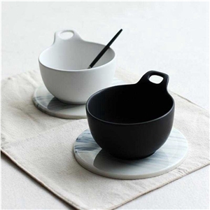 Hot Sale White Square Marble Coasters