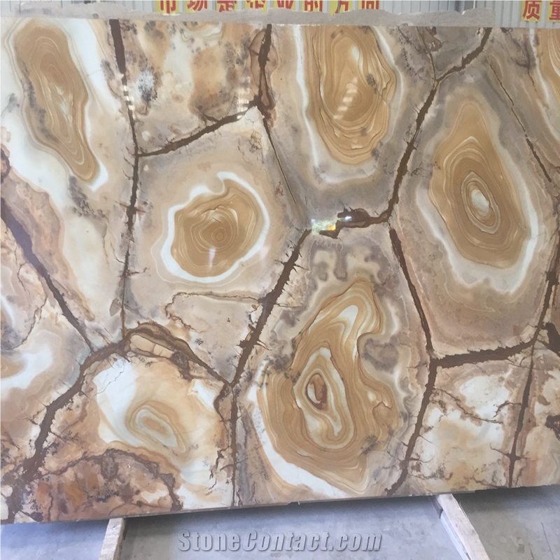 Large Brazil Solid Quartzite Slab with Golden