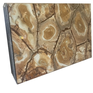 Large Brazil Solid Quartzite Slab with Golden