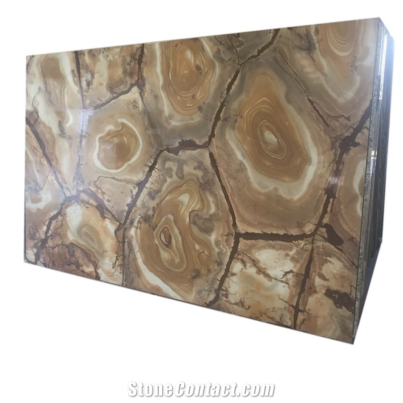 Large Brazil Solid Quartzite Slab with Golden