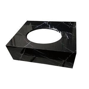 Polished Nero Margiua Black Marble Counter Tops
