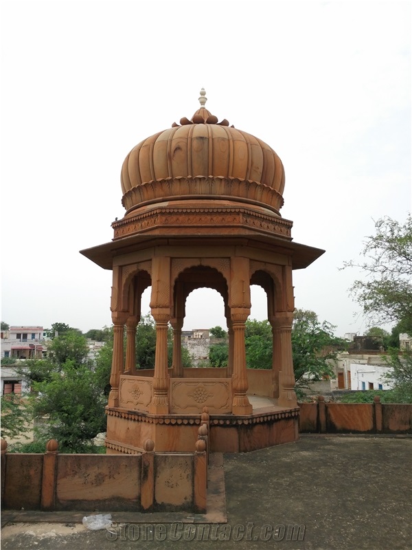 Agra White Sandstone Gazebo