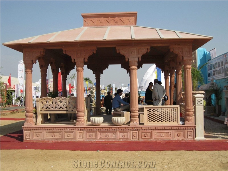 Agra White Sandstone Gazebo