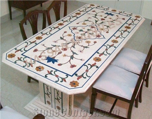 Inlaid Marble Stone Interior Furniture