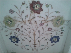 Inlaid Marble Waterjet Floor Carpet Medallions