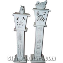 Makrana White Marble Flower Pot