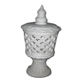 Makrana White Marble Flower Pot