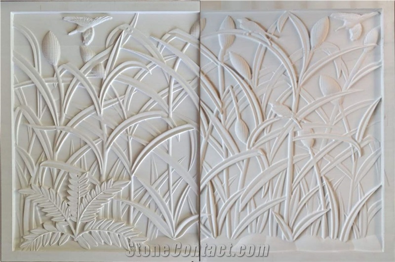 Mint White Sandstone Cnc Wall Panels