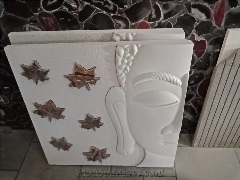 Mint White Sandstone Cnc Wall Panels