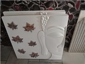 Mint White Sandstone Cnc Wall Panels