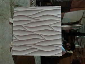 Mint White Sandstone Cnc Wall Panels