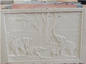 Mint White Sandstone Cnc Wall Relief Mint White Sandstone Cnc Wall Relief