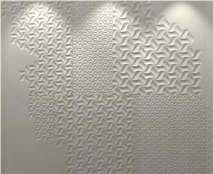 Mint White Sandstone Cnc Wall Relief