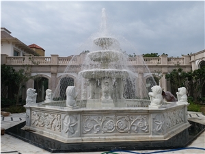 Opal White Marble Fountain