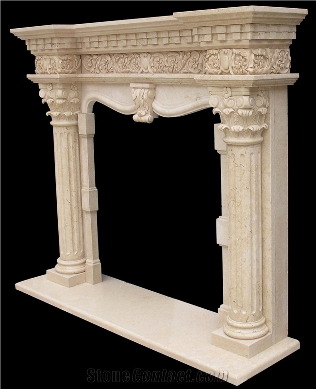 White Marble Fireplace