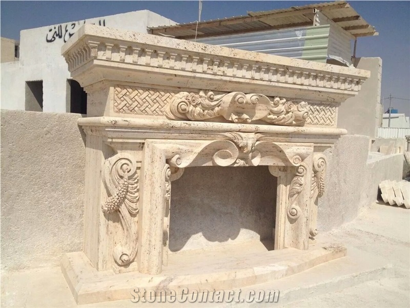 White Marble Fireplace