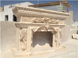 White Marble Fireplace