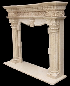 White Marble Fireplace