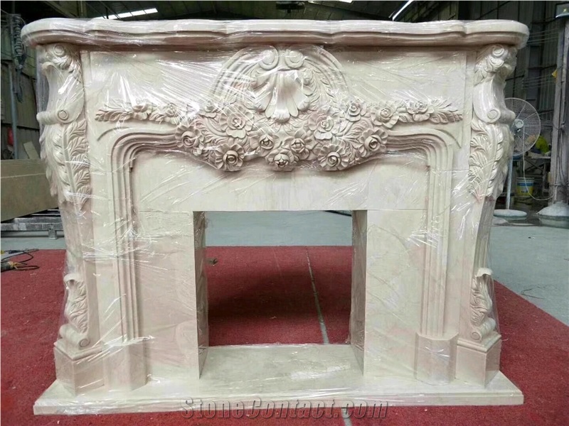 White Marble Fireplace