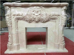 White Marble Fireplace