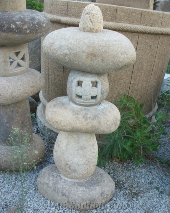 Decorative Garden Stone Granite Solar Lanterns
