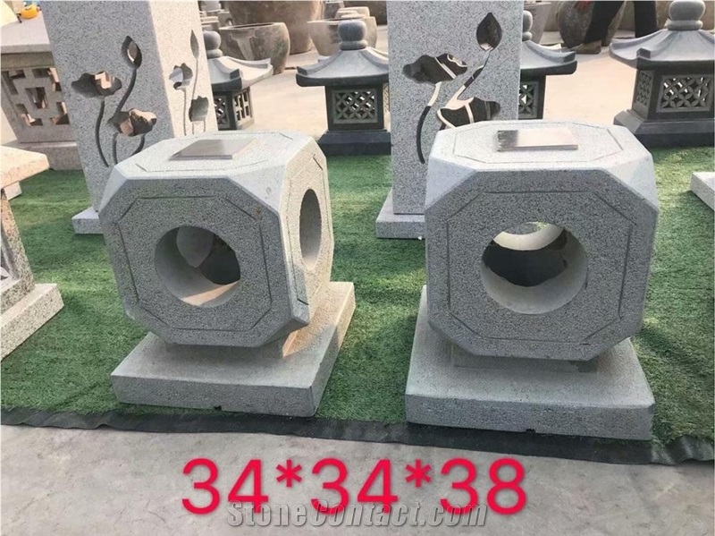 Decorative Garden Stone Granite Solar Lanterns