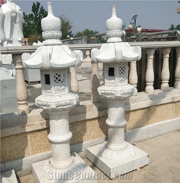 Decorative Garden Stone Granite Solar Lanterns