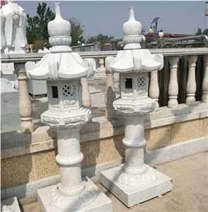 Decorative Garden Stone Granite Solar Lanterns