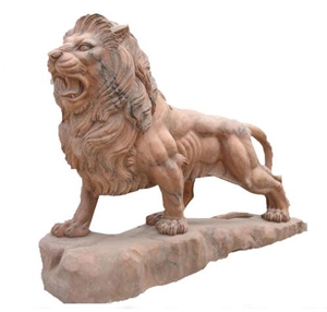 Marble Lion Carving for Garden Decoration