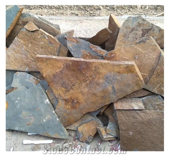 Natural Cheap Price Slate Flagstone In Loose