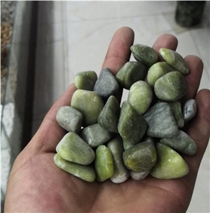 Polished Green Jade Pebble Stone