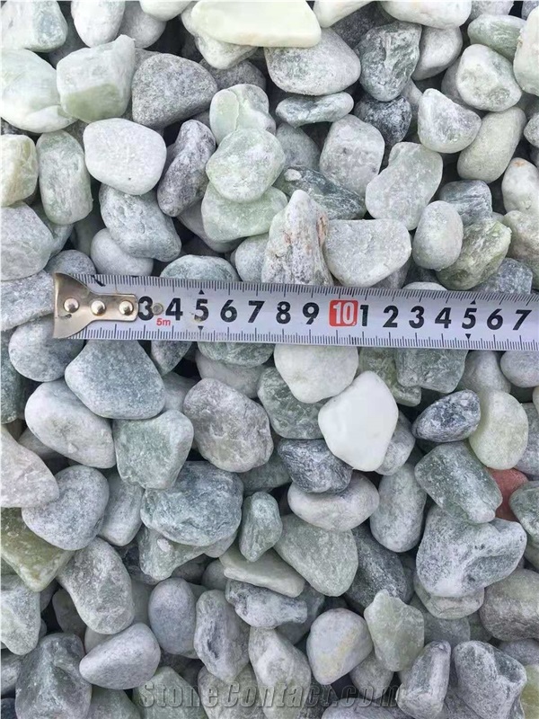 Polished Green Jade Pebble Stone