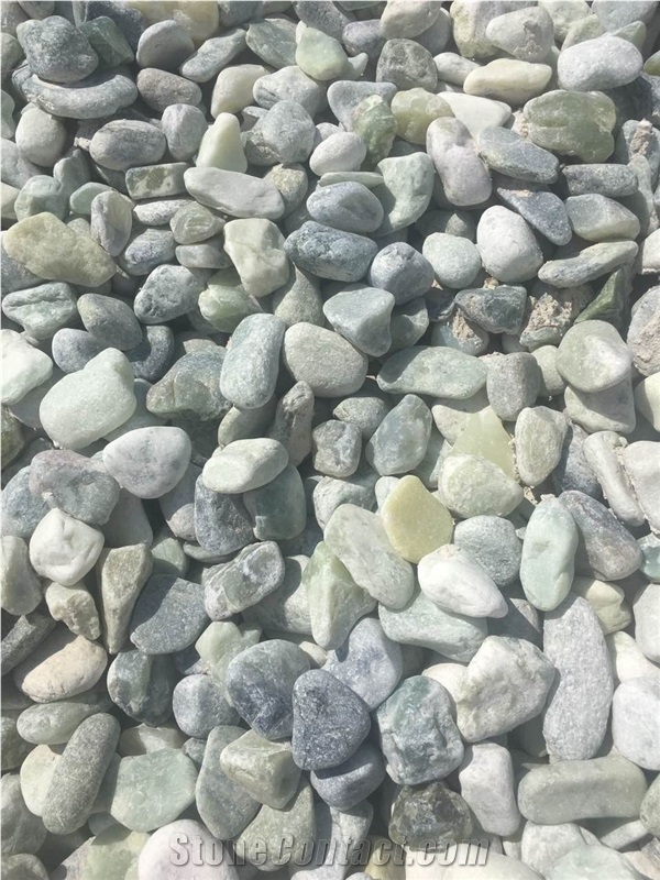 Polished Green Jade Pebble Stone